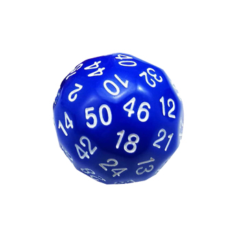 50 Sided Game Dice