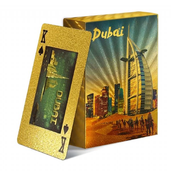 Dubai Scenery Poker Cards with Gold Foil Burj Al Arab Hotel