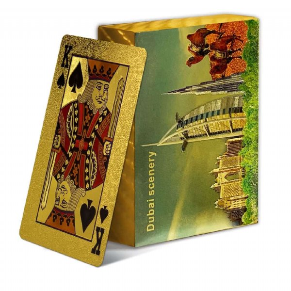 Gold Foil Playing Cards Deck - Burj Al Arab Hotel