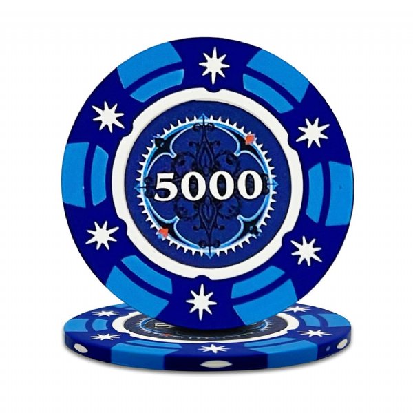 Clay Poker Chip with Sticker- Rounded - No.16