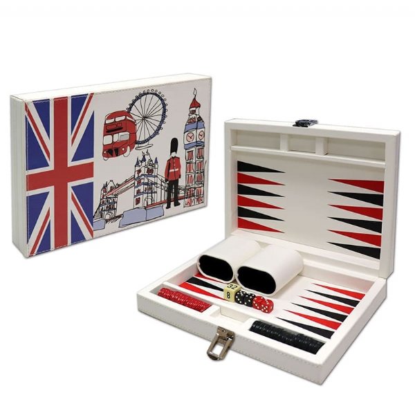 Travel Backgammon Clutch Bag - London
